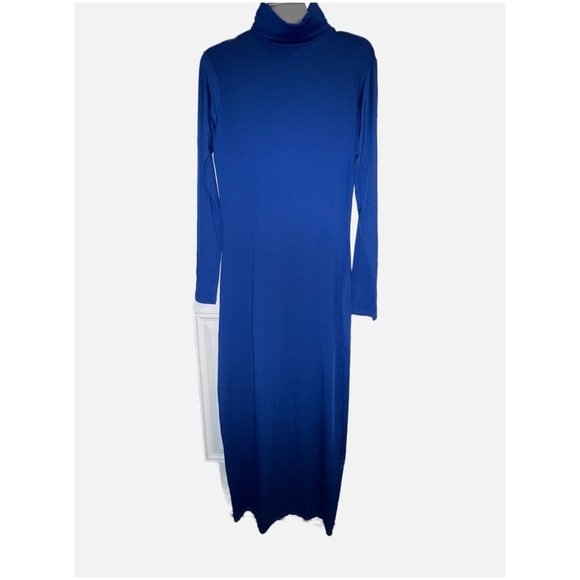 High Neck Solid Bodycon Dress size Large - Picture 4 of 12